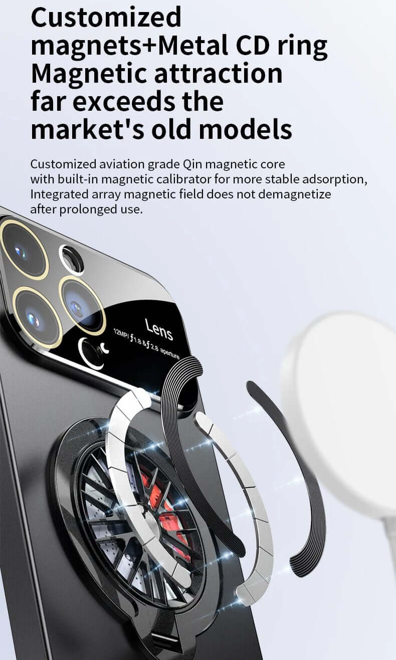 Rotarycase: Spinning Bracket Stand Magsafe Iphone Case | Full HD Camera Shield