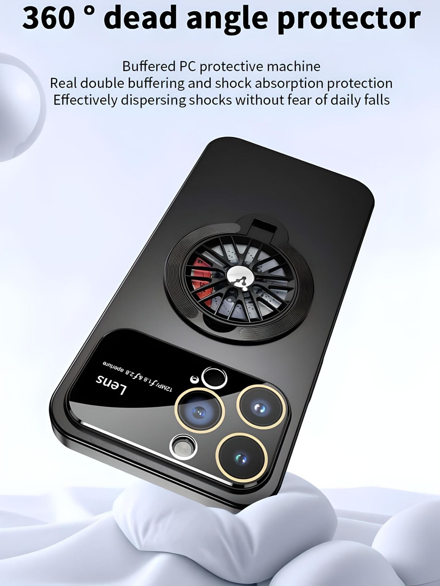 Rotarycase: Spinning Bracket Stand Magsafe Iphone Case | Full HD Camera Shield