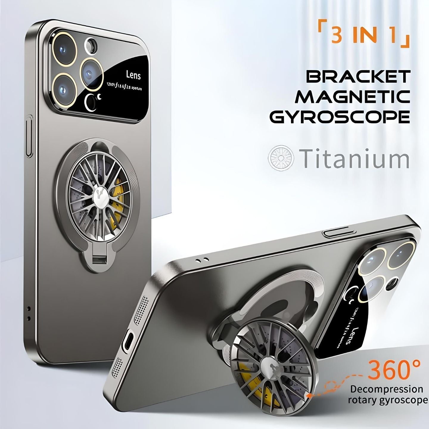 Rotarycase: Spinning Bracket Stand Magsafe Iphone Case | Full HD Camera Shield