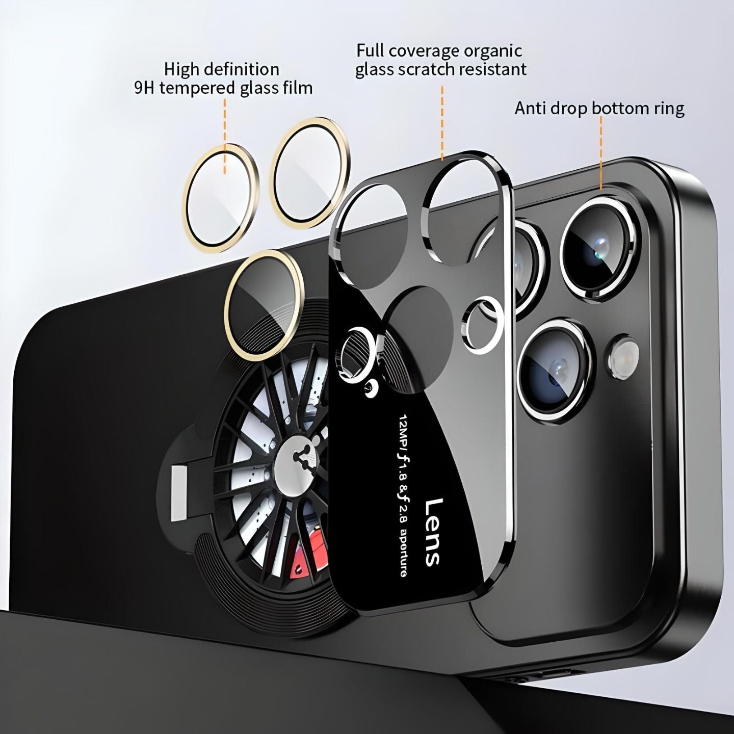 Rotarycase: Spinning Bracket Stand Magsafe Iphone Case | Full HD Camera Shield